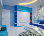 Phòng ngủ bé trai màu xanh lam- PNTE02
